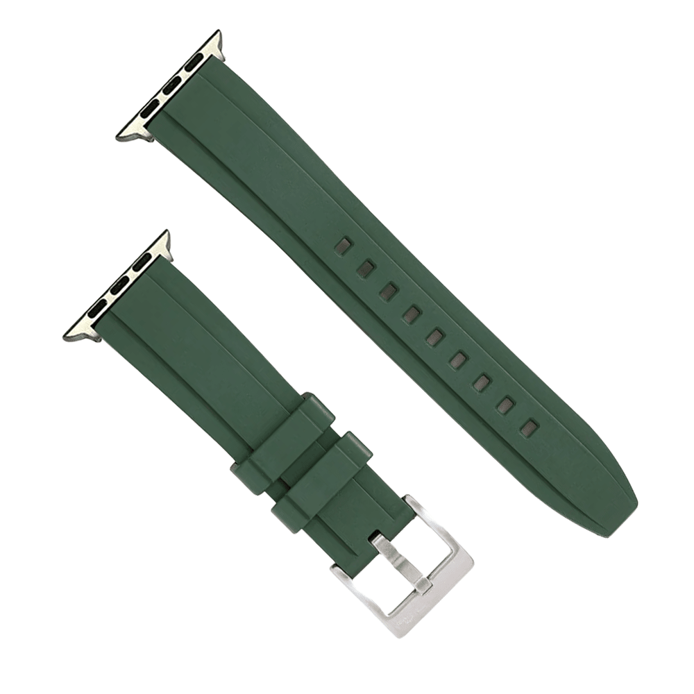 Ridge Rubber Band - For Apple Watch - Green - BluShark Straps
