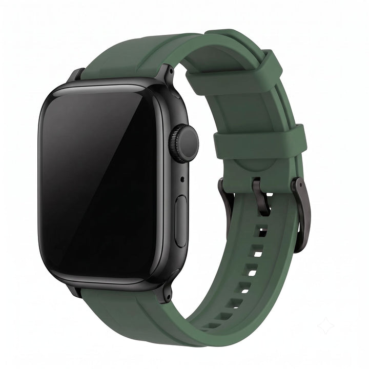 Ridge Rubber Band - For Apple Watch - Green - BluShark Straps