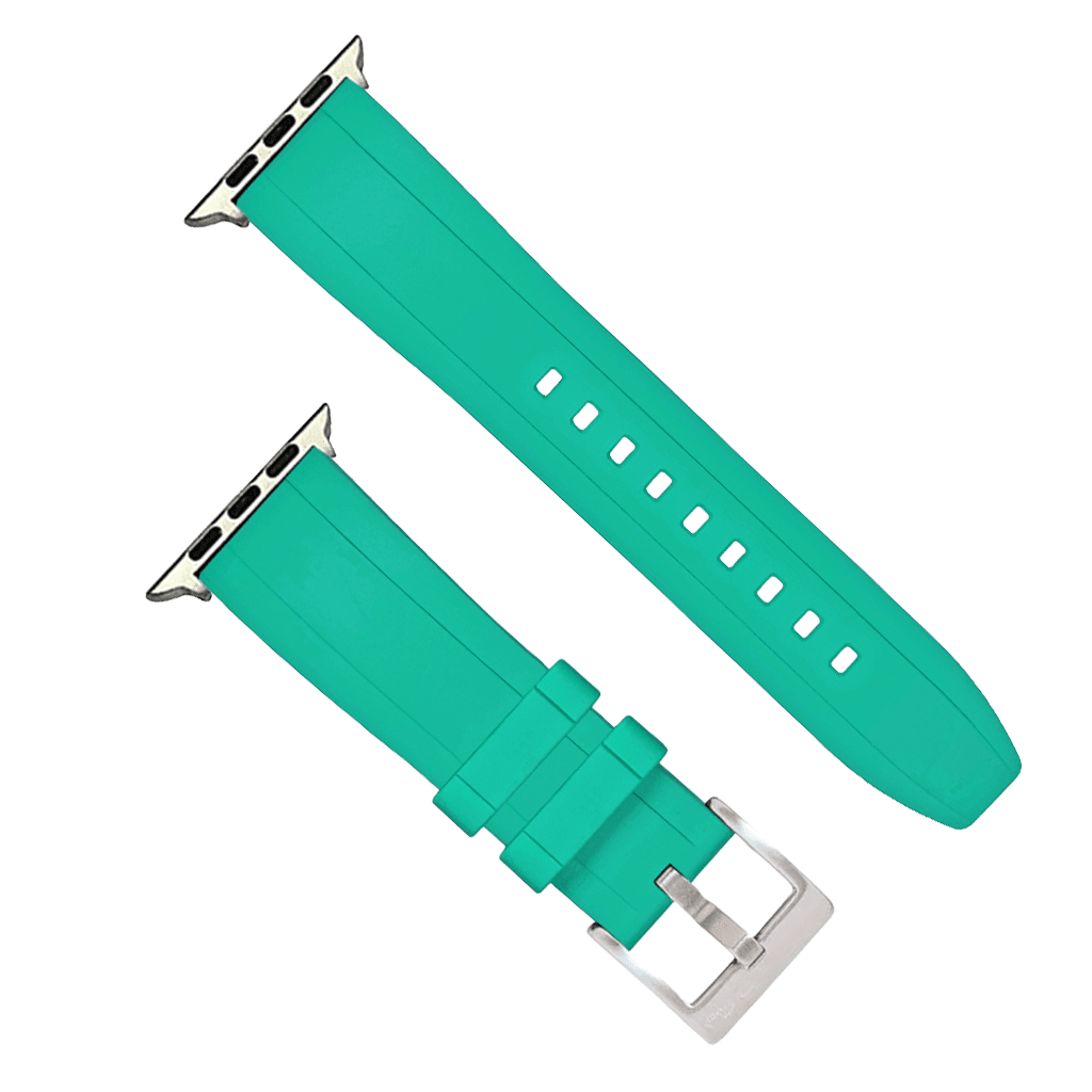 Ridge Rubber Band - For Apple Watch - Turquoise - BluShark Straps