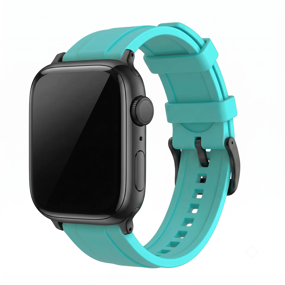 Ridge Rubber Band - For Apple Watch - Turquoise - BluShark Straps