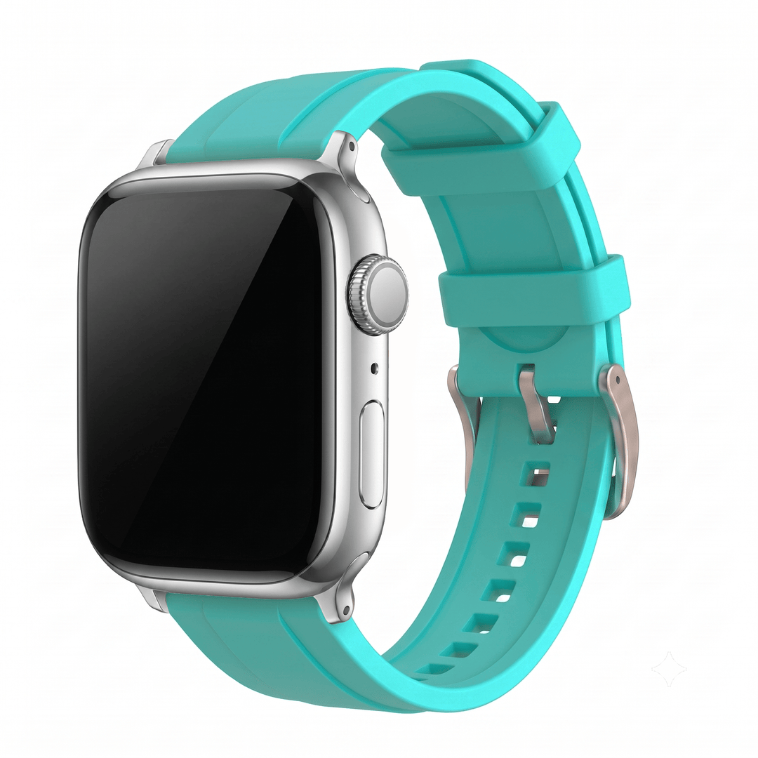 Ridge Rubber Band - For Apple Watch - Turquoise - BluShark Straps