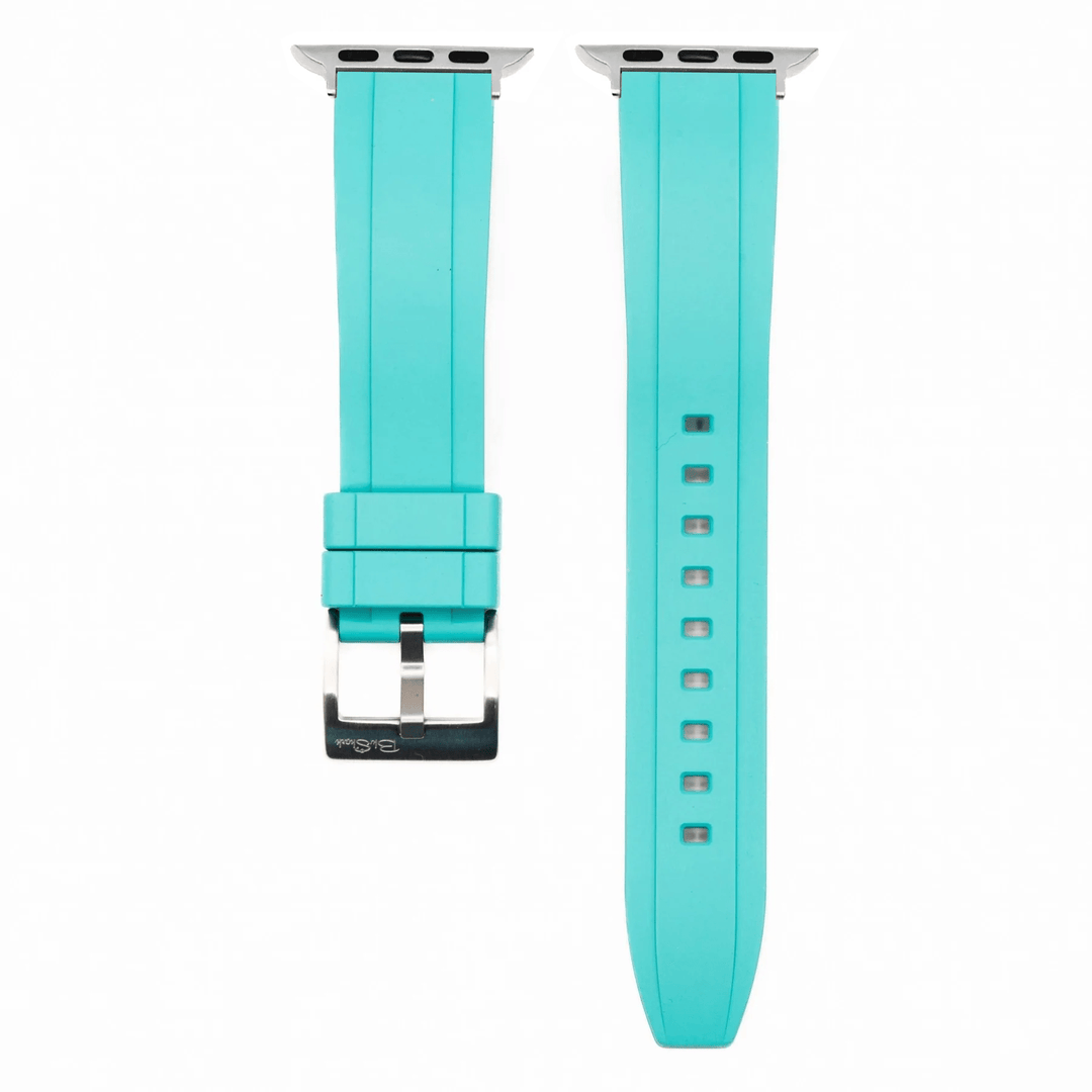 Ridge Rubber Band - For Apple Watch - Turquoise - BluShark Straps