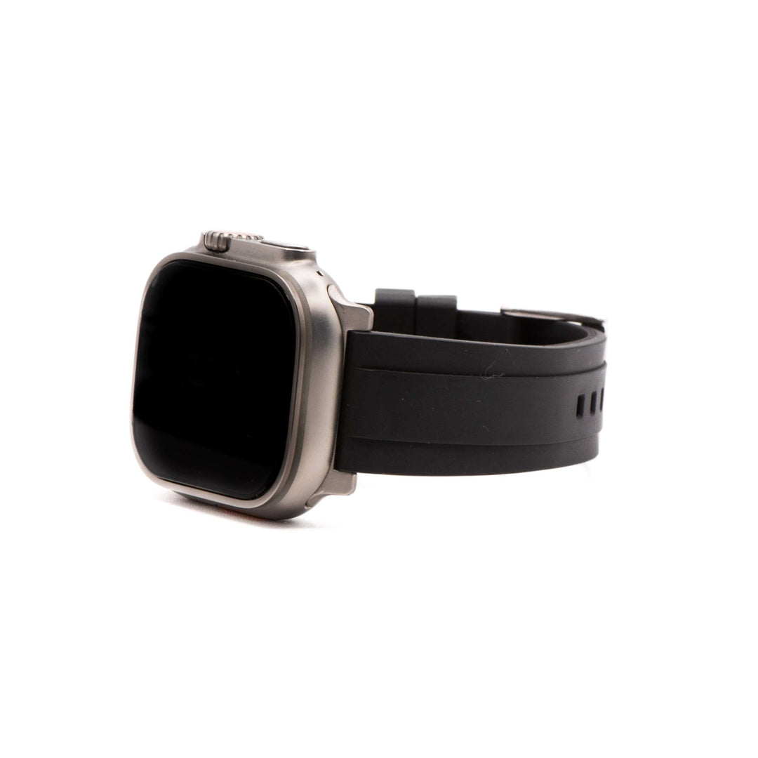 Ridge Rubber Band - For Apple Watch ULTRA - Black - BluShark Straps