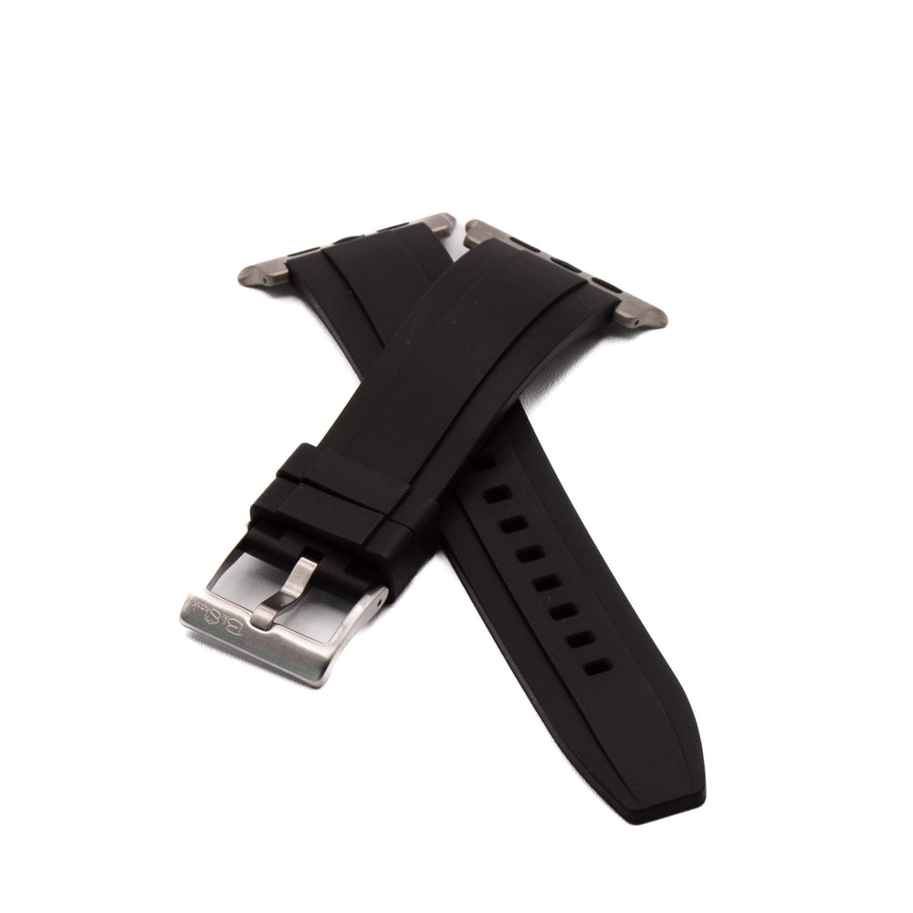 Ridge Rubber Band - For Apple Watch ULTRA - Black - BluShark Straps