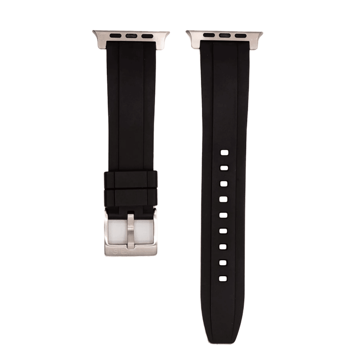 Ridge Rubber Band - For Apple Watch ULTRA - Black - BluShark Straps