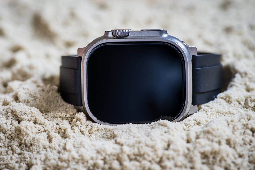 Ridge Rubber Band - For Apple Watch ULTRA - Black - BluShark Straps