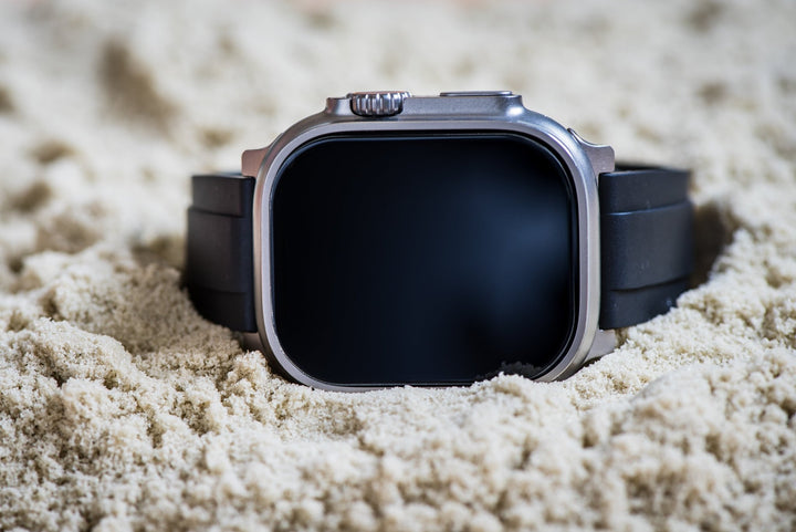 Ridge Rubber Band - For Apple Watch ULTRA - Black - BluShark Straps