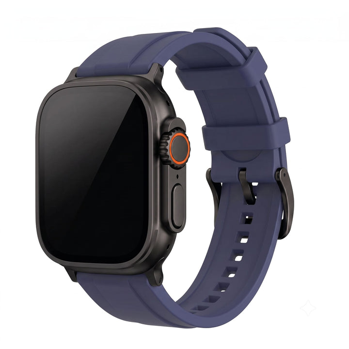 Ridge Rubber Band - For Apple Watch ULTRA - Blue - BluShark Straps