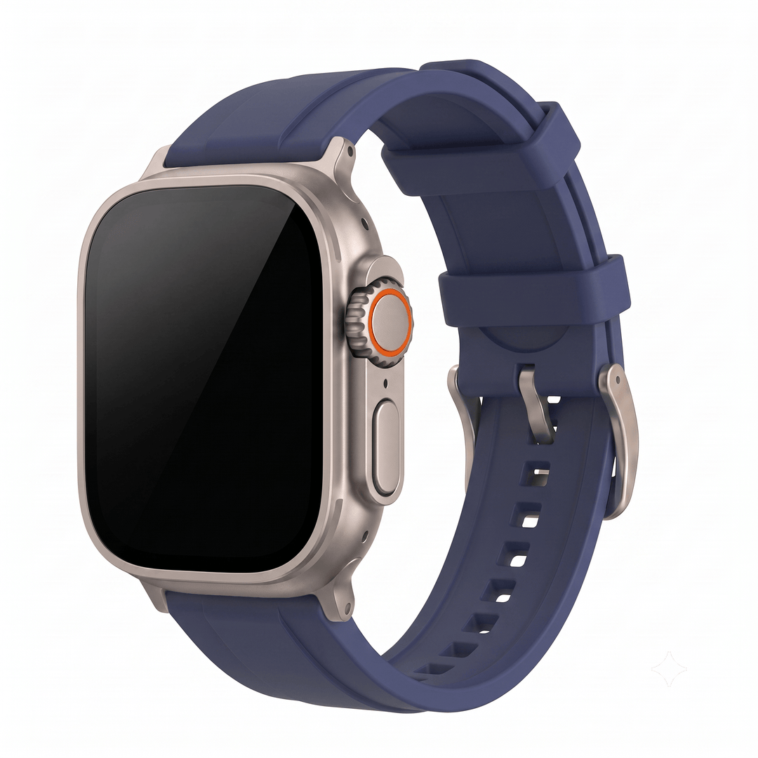 Ridge Rubber Band - For Apple Watch ULTRA - Blue - BluShark Straps
