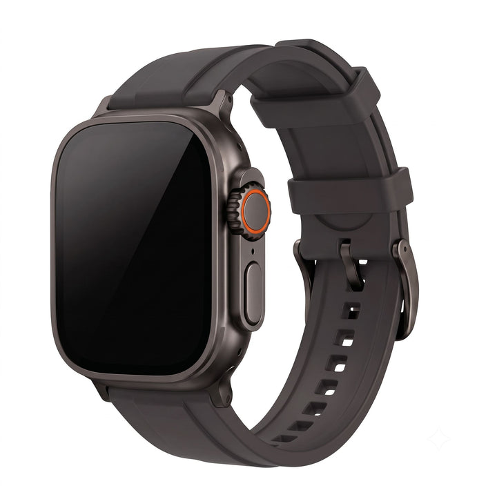 Ridge Rubber Band - For Apple Watch ULTRA - Graphite - BluShark Straps