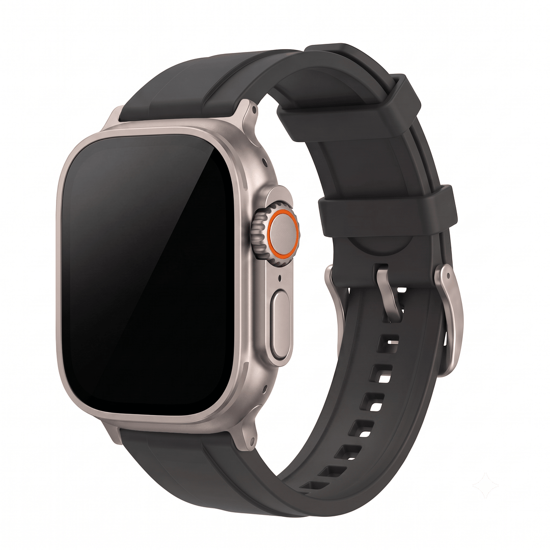 Ridge Rubber Band - For Apple Watch ULTRA - Graphite - BluShark Straps