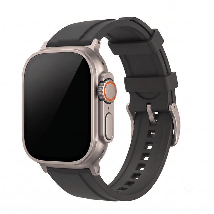Ridge Rubber Band - For Apple Watch ULTRA - Graphite - BluShark Straps