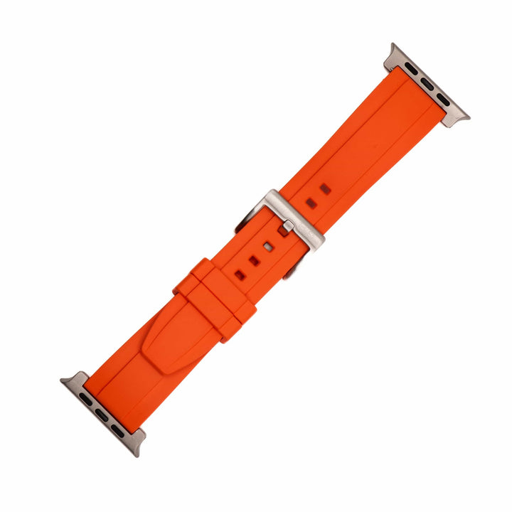 Ridge Rubber Band - For Apple Watch ULTRA - Orange - BluShark Straps