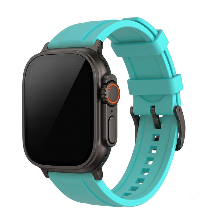 Ridge Rubber Band - For Apple Watch ULTRA - Turquoise - BluShark Straps