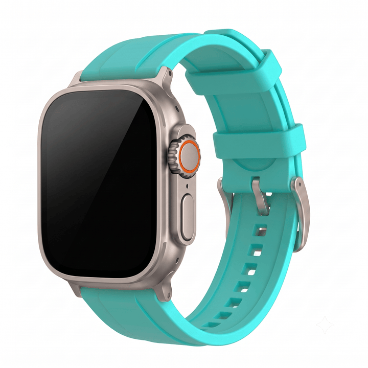 Ridge Rubber Band - For Apple Watch ULTRA - Turquoise - BluShark Straps