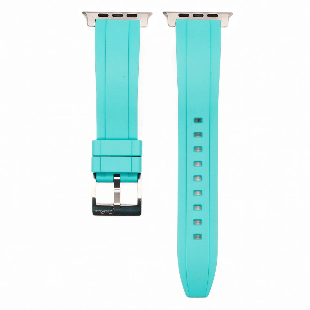 Ridge Rubber Band - For Apple Watch ULTRA - Turquoise - BluShark Straps