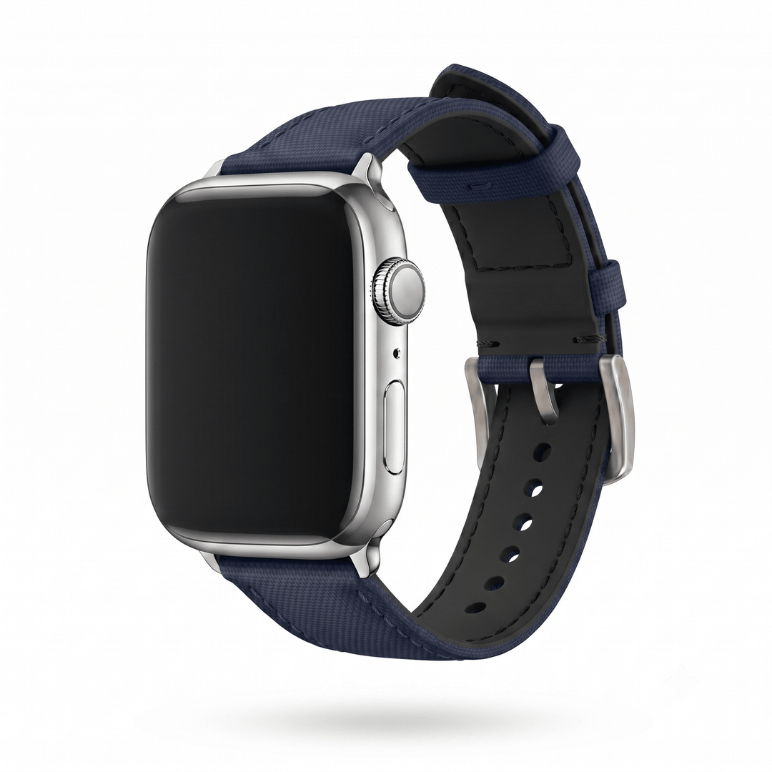 Sailcloth Band – For Apple Watch - Blue with Blue - BluShark Straps