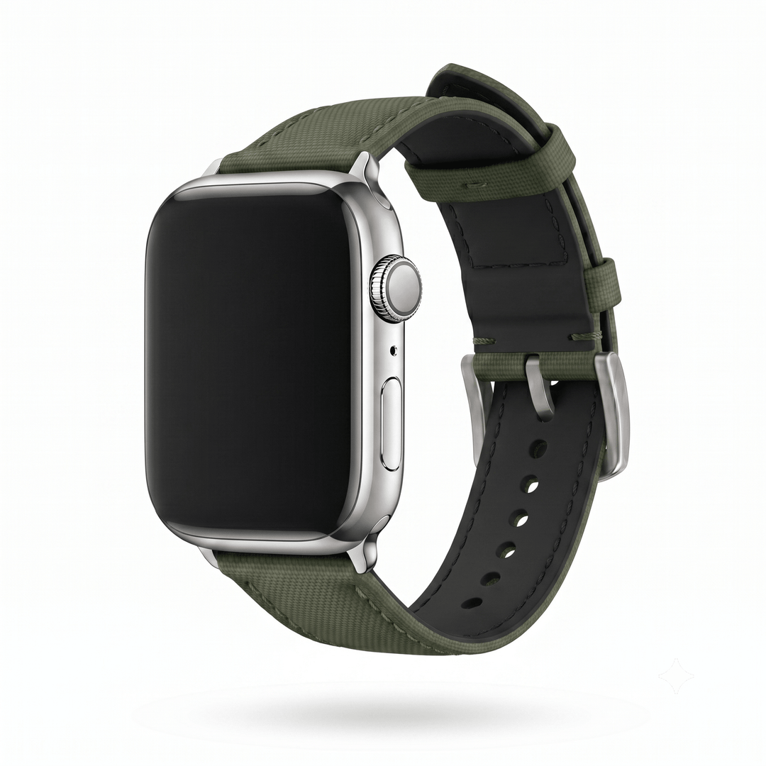 Sailcloth Band – For Apple Watch - Green - BluShark Straps