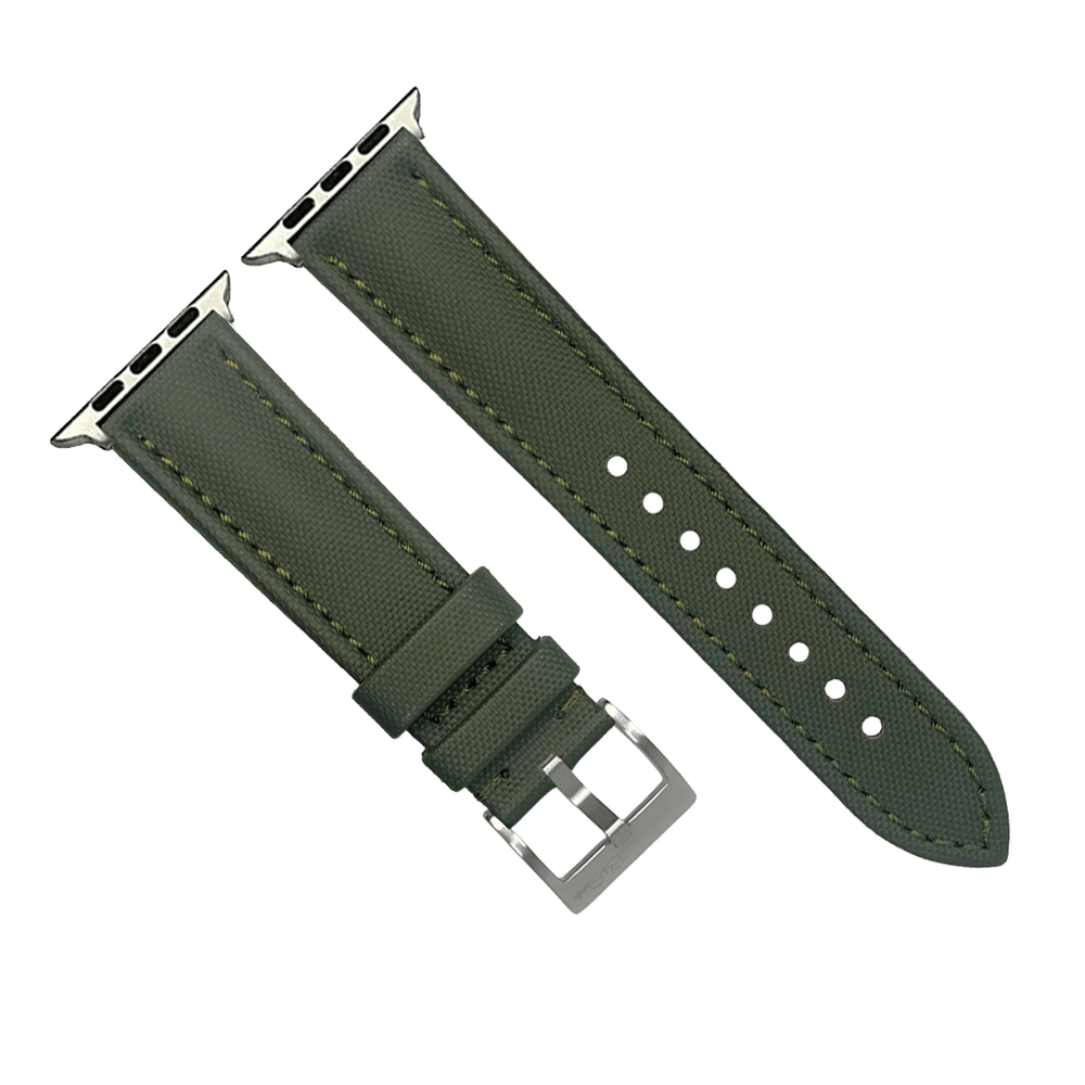 Sailcloth Band – For Apple Watch - Green - BluShark Straps