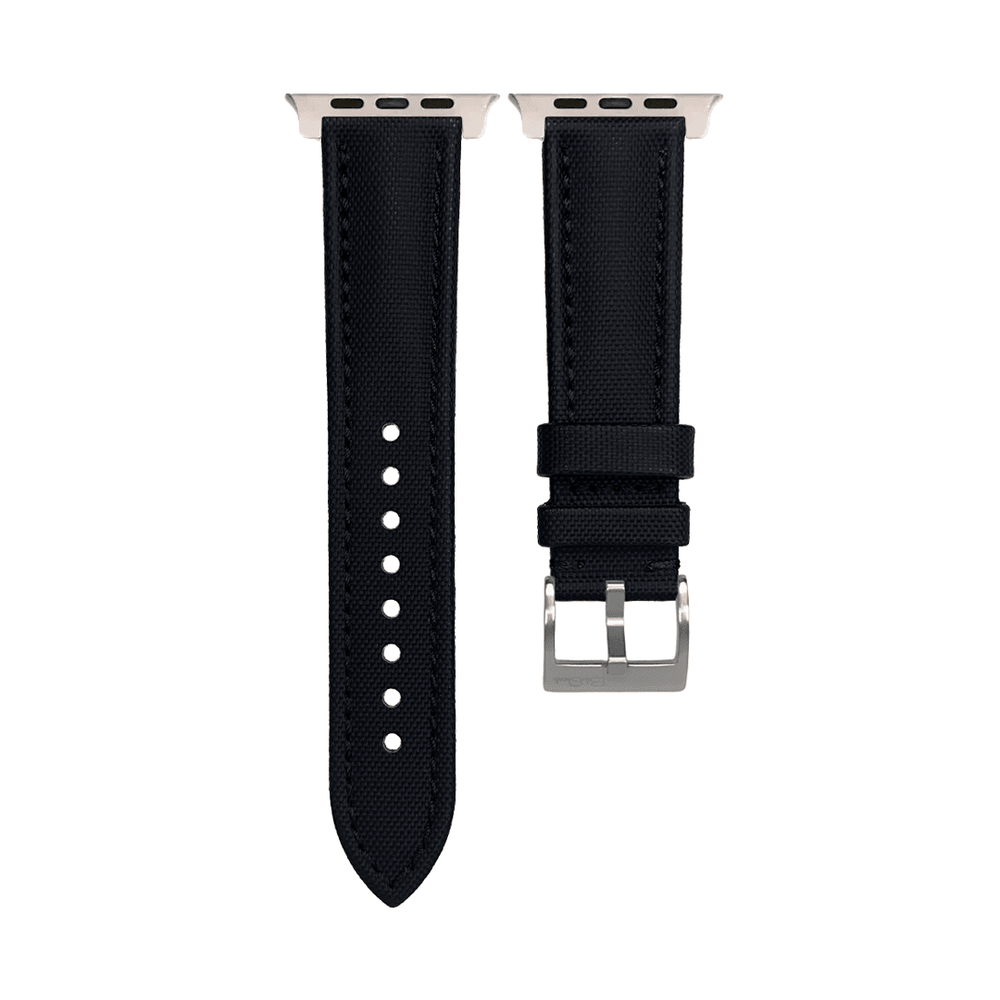 Sailcloth Band - For Apple Watch ULTRA - Black with Black - BluShark Straps