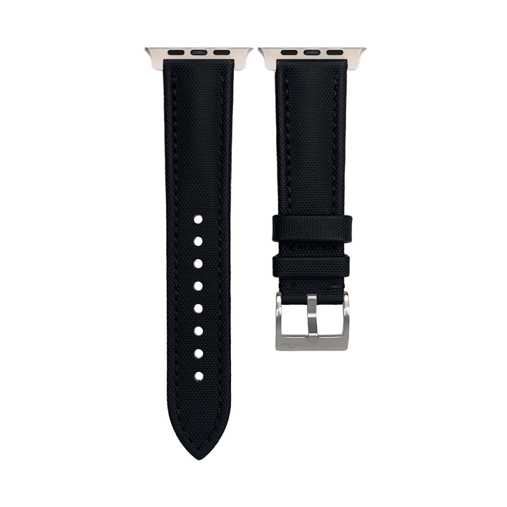 Sailcloth Band - For Apple Watch ULTRA - Black with Black - BluShark Straps