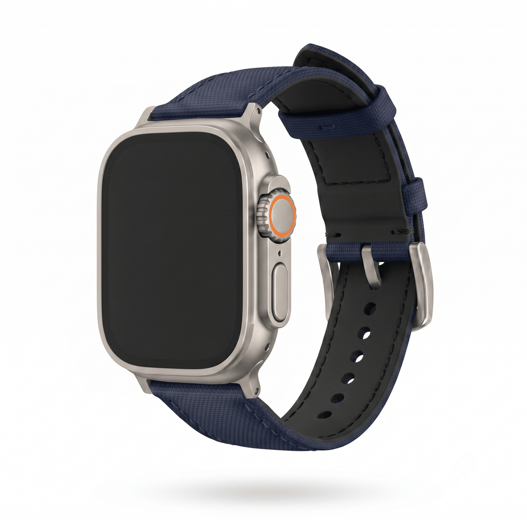 Sailcloth Band - For Apple Watch ULTRA - Blue with Blue - BluShark Straps
