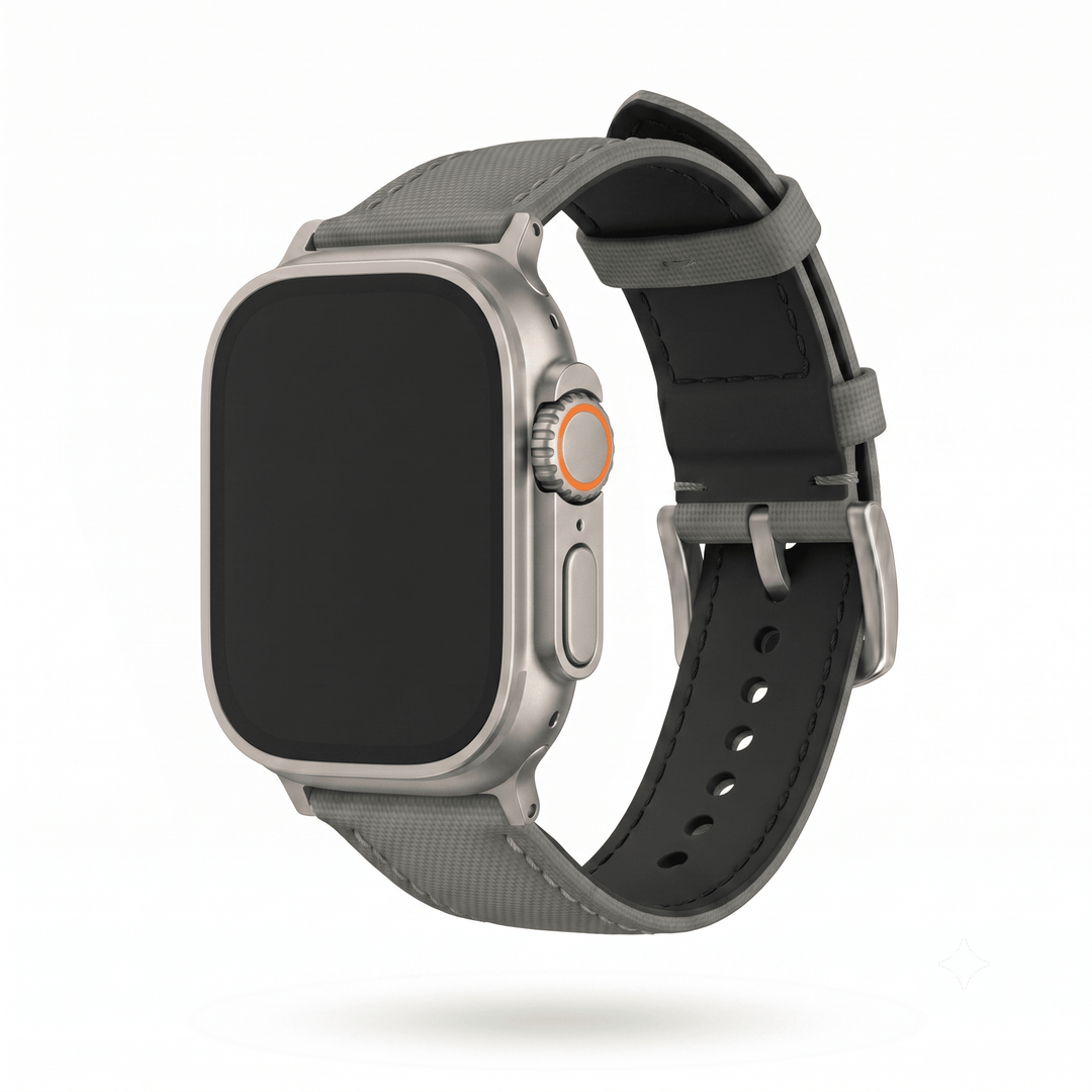 Sailcloth Band - For Apple Watch ULTRA - Gray - BluShark Straps