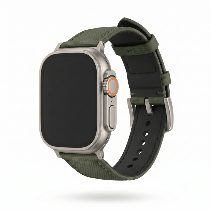 Sailcloth Band - For Apple Watch ULTRA - Green - BluShark Straps