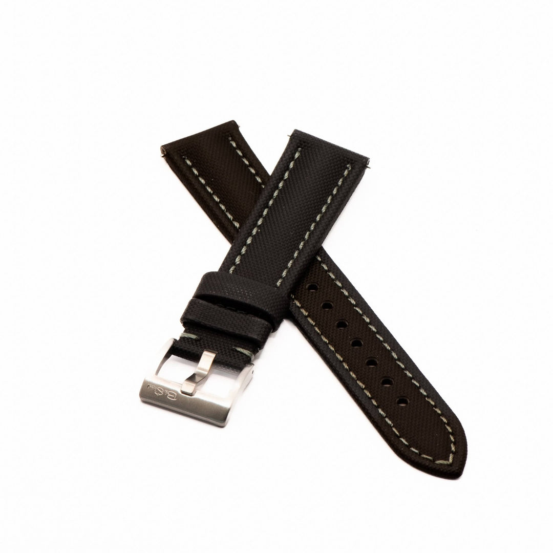 Sailcloth - Black with Gray - BluShark Straps