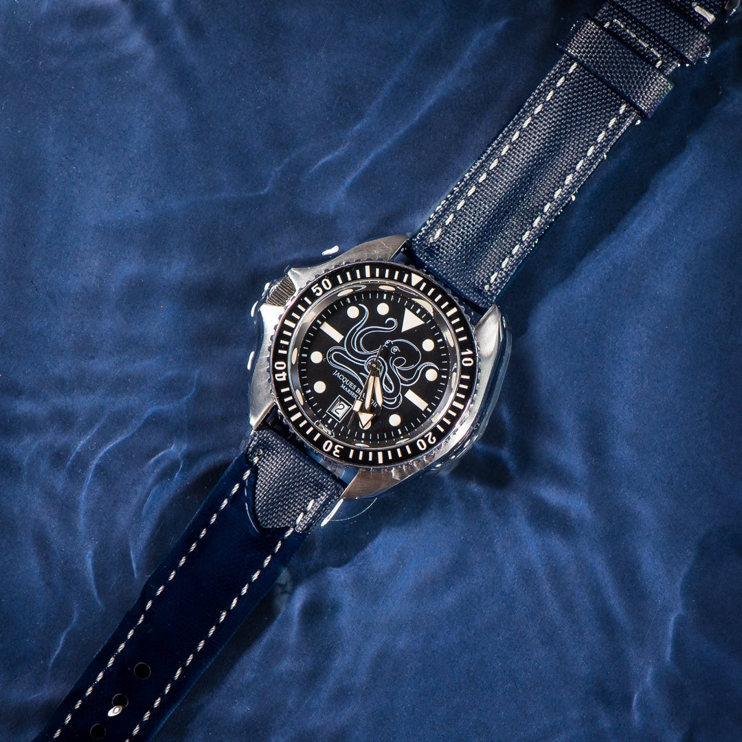 Sailcloth - Blue with White - BluShark Straps