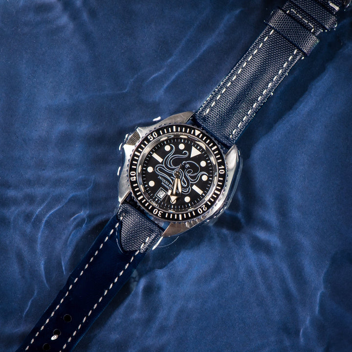 Sailcloth - Blue with White - BluShark Straps