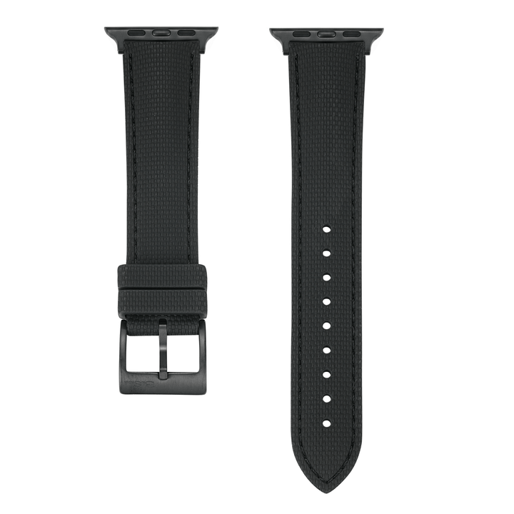 Sailcloth Rubber Buckle - For Apple Watch - Blackout - BluShark Straps