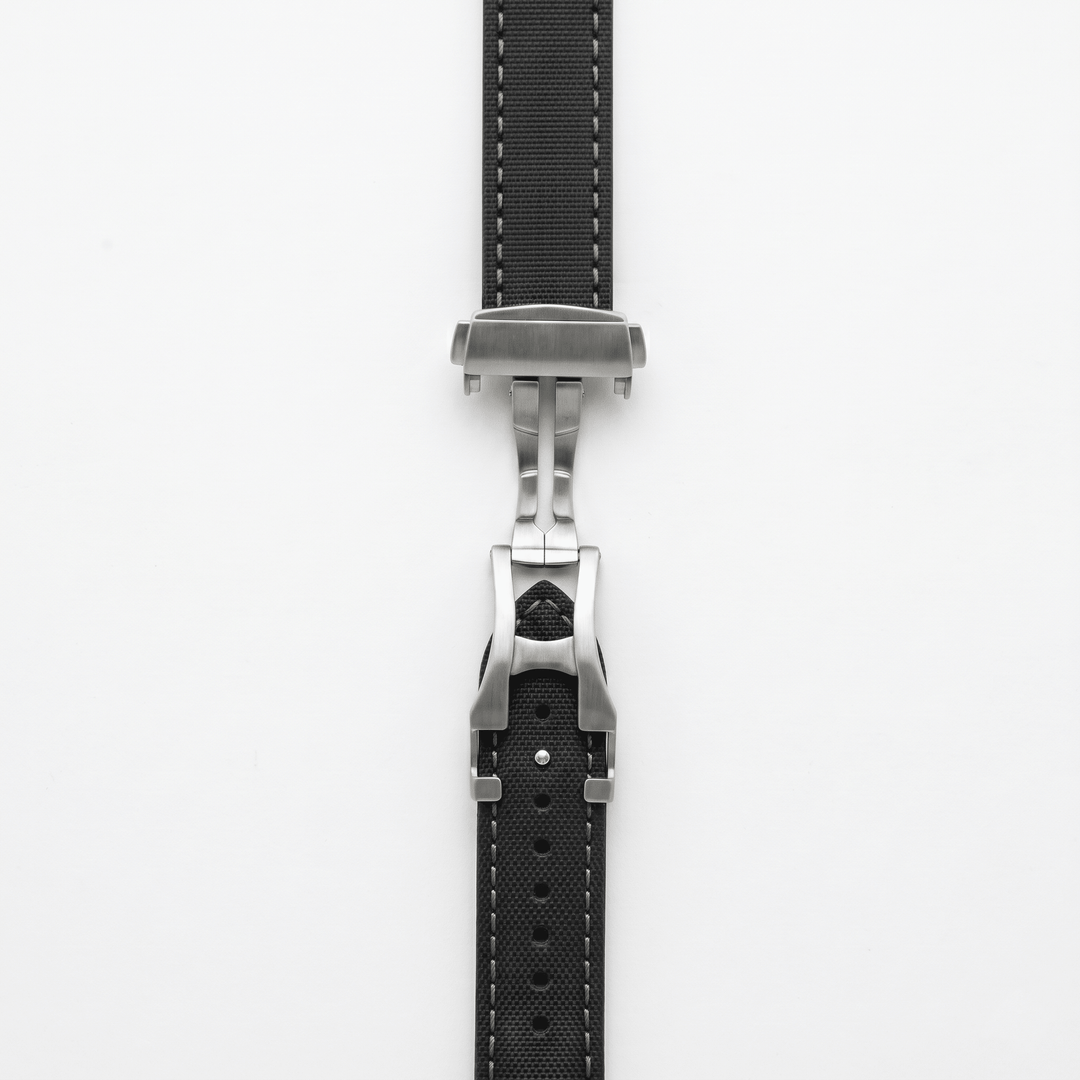 Sailcloth Rubber Deploy Band - For Apple Watch ULTRA - Green - BluShark Straps