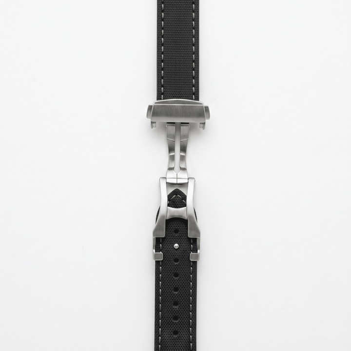 Sailcloth Rubber Deploy Band - For Apple Watch ULTRA - Green - BluShark Straps