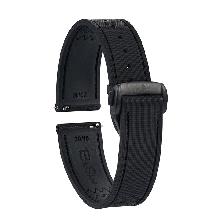 Sailcloth Rubber Deploy - Blackout - BluShark Straps