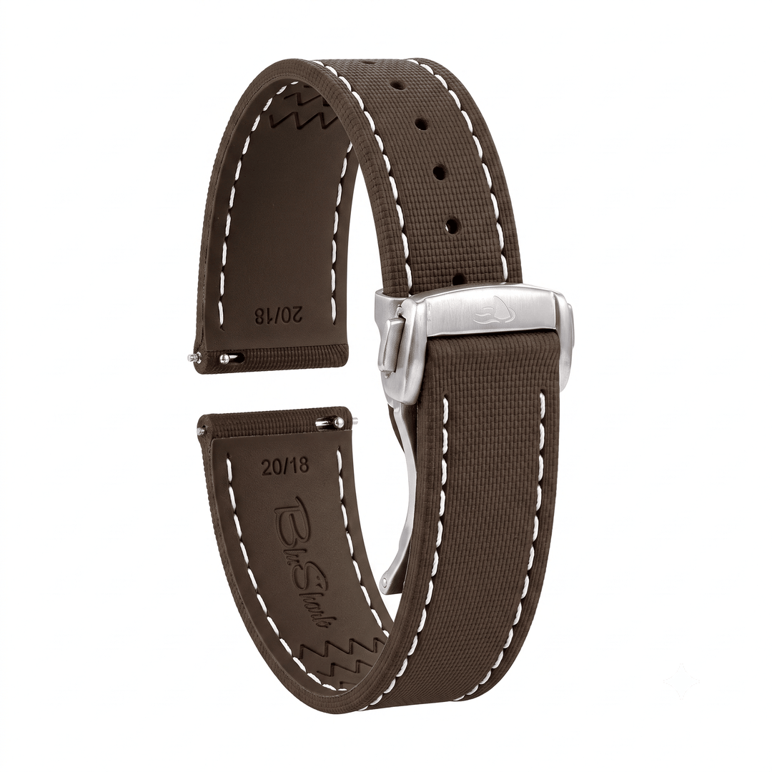 Sailcloth Rubber Deploy - Brown - BluShark Straps