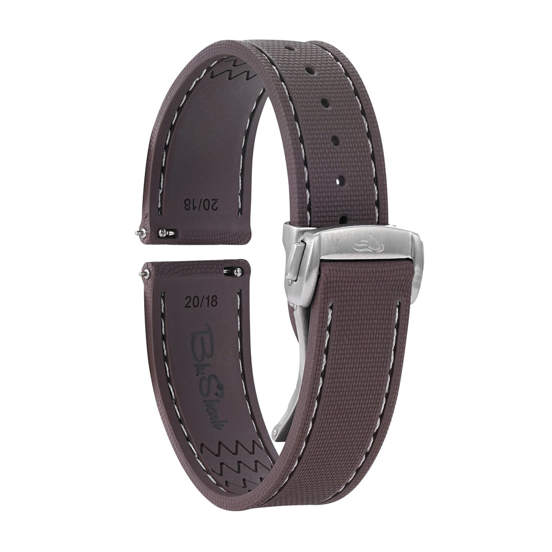 Sailcloth Rubber Deploy - Brown - BluShark Straps