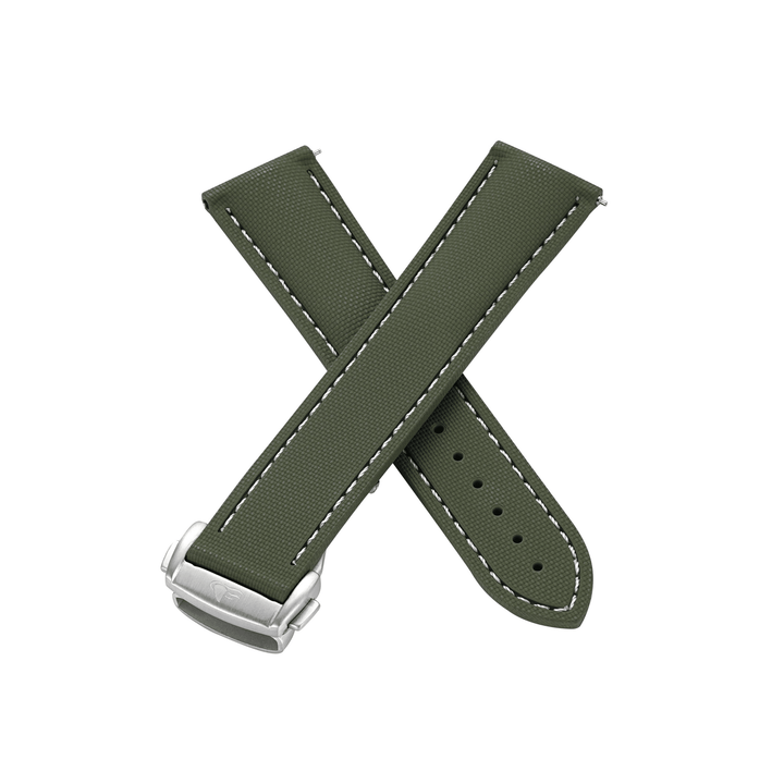 Sailcloth Rubber Deploy - Green - BluShark Straps