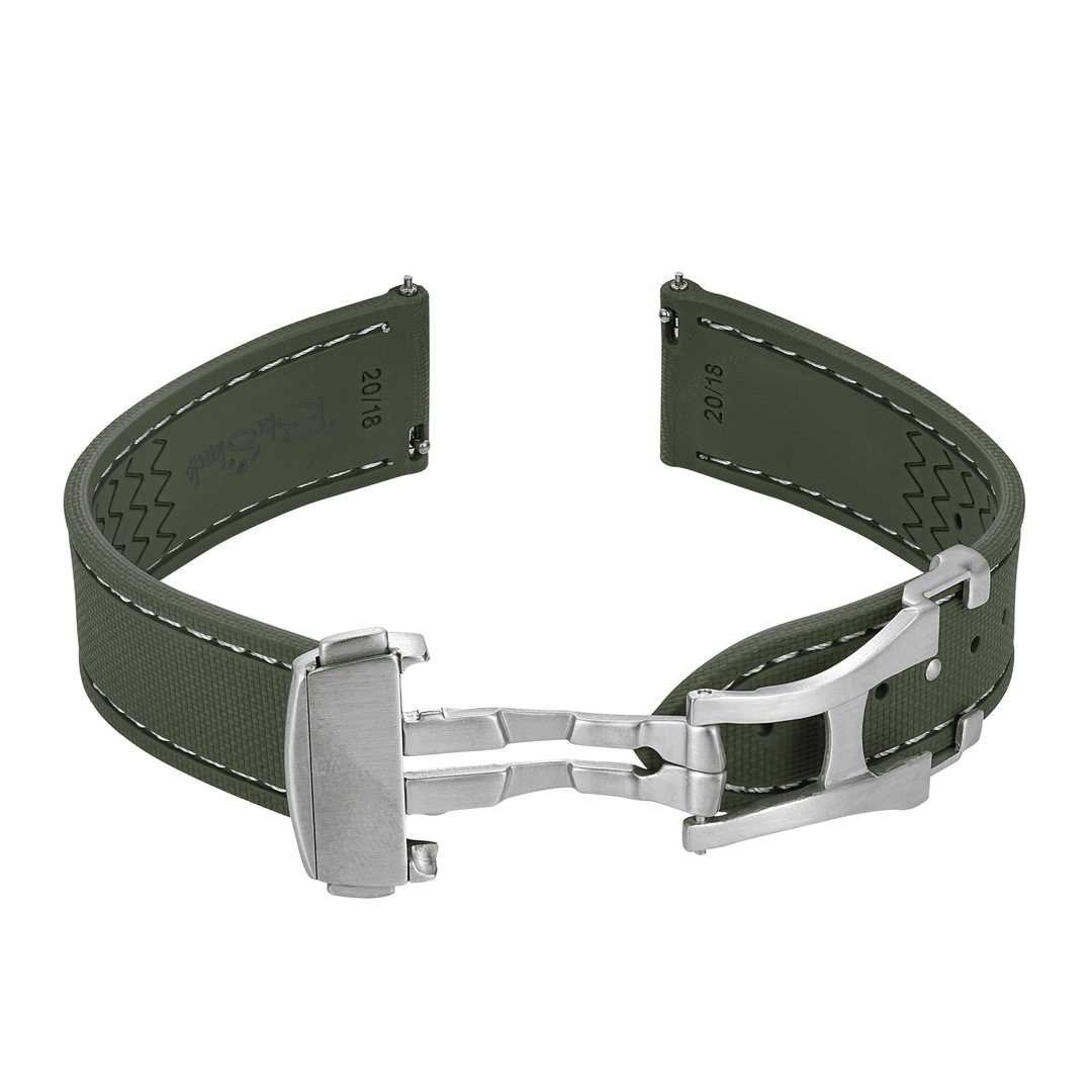 Sailcloth Rubber Deploy - Green - BluShark Straps