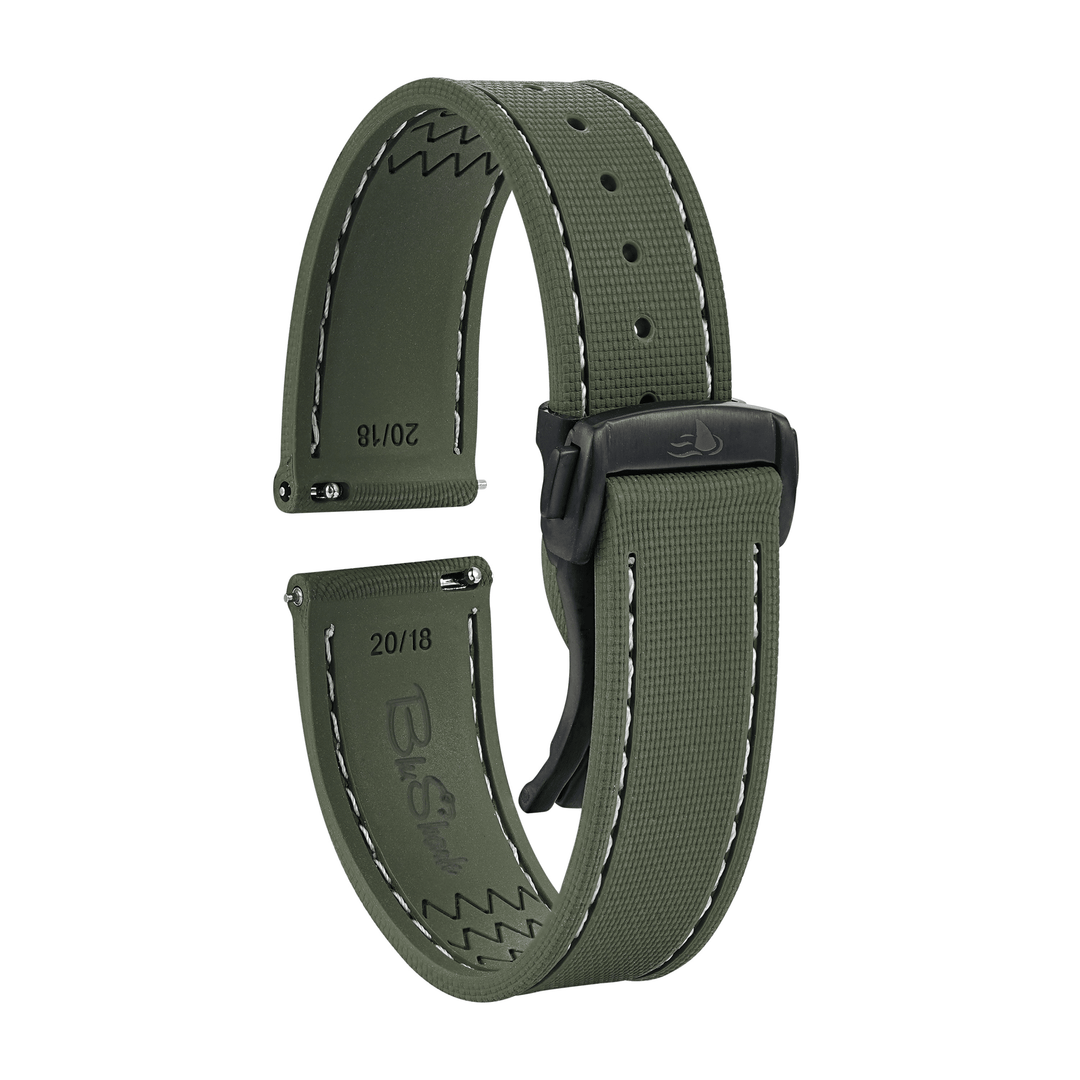 Sailcloth Rubber Deploy - Green - BluShark Straps