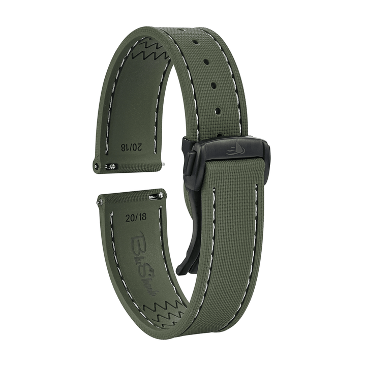 Sailcloth Rubber Deploy - Green - BluShark Straps