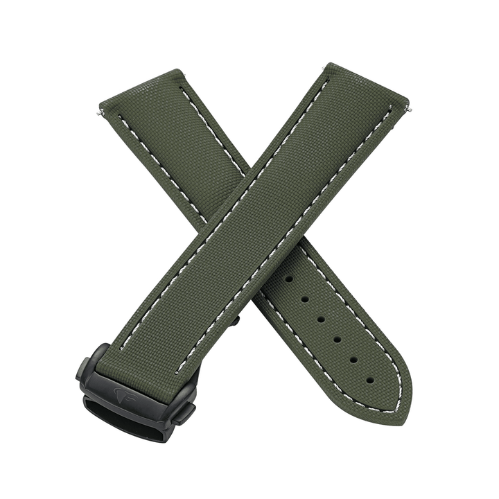 Sailcloth Rubber Deploy - Green - BluShark Straps