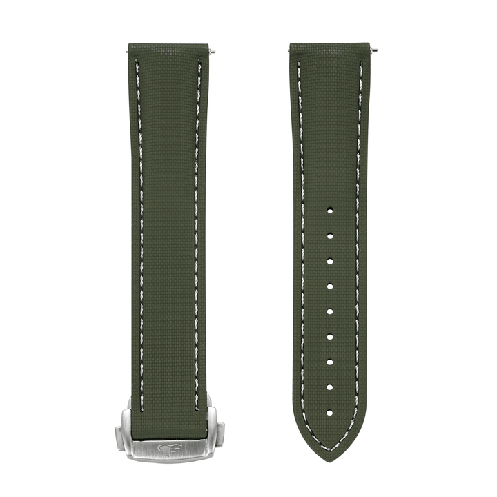 Sailcloth Rubber Deploy - Green - BluShark Straps