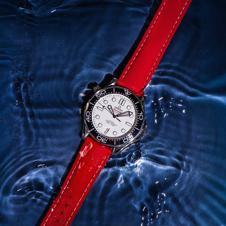 Sailcloth Rubber Deploy - Red - BluShark Straps