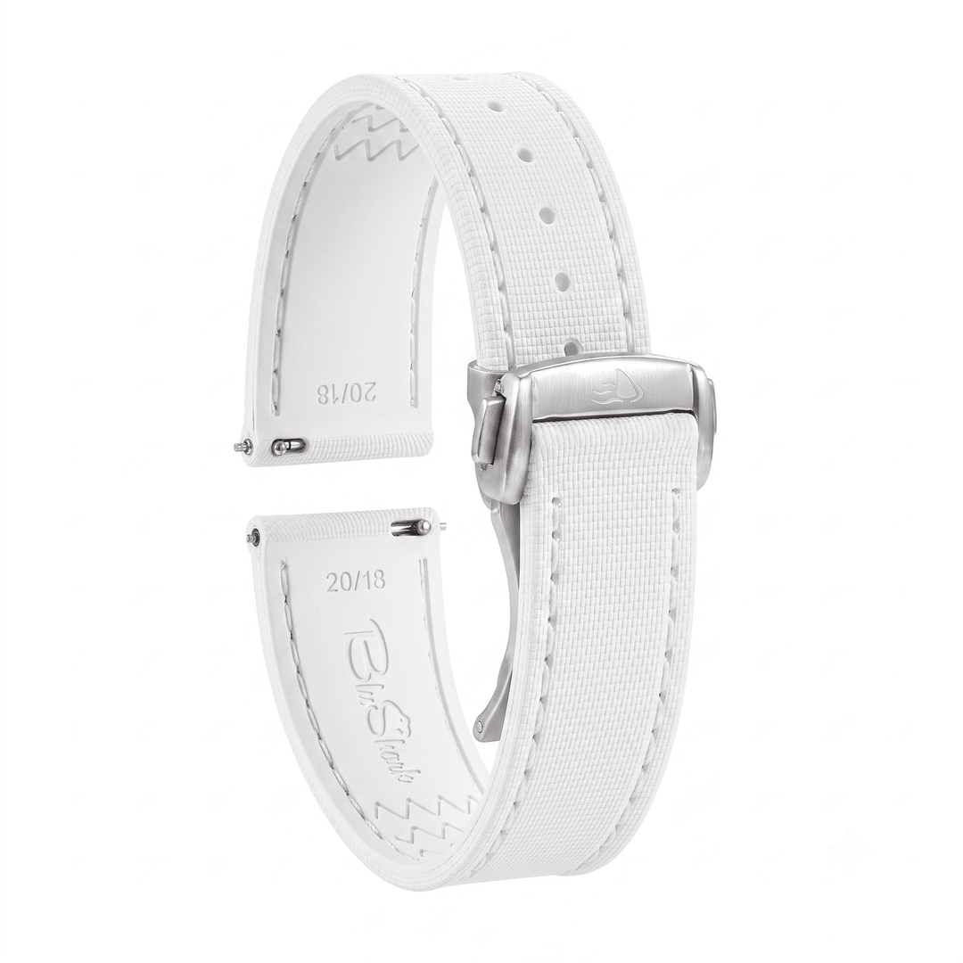 Sailcloth Rubber Deploy - White - BluShark Straps