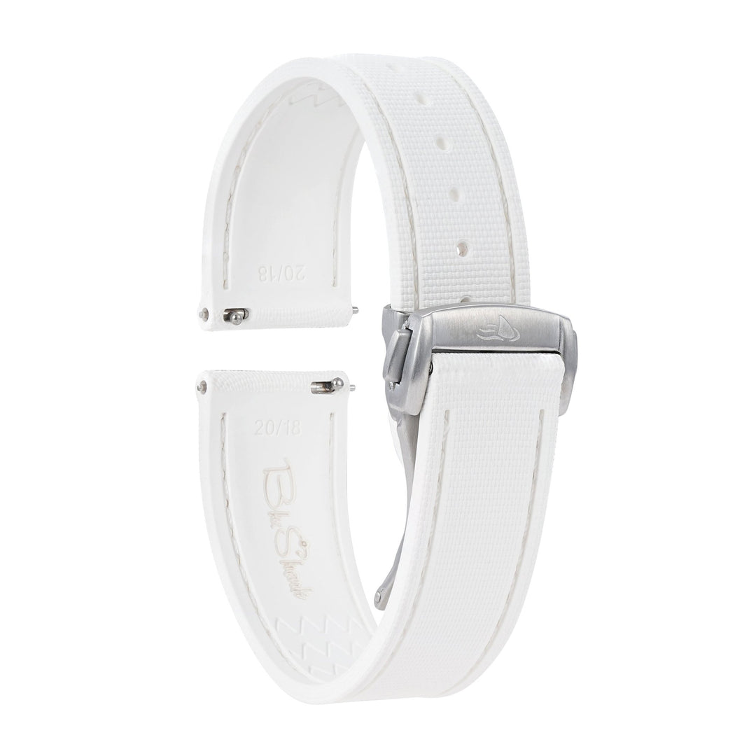 Sailcloth Rubber Deploy - White - BluShark Straps