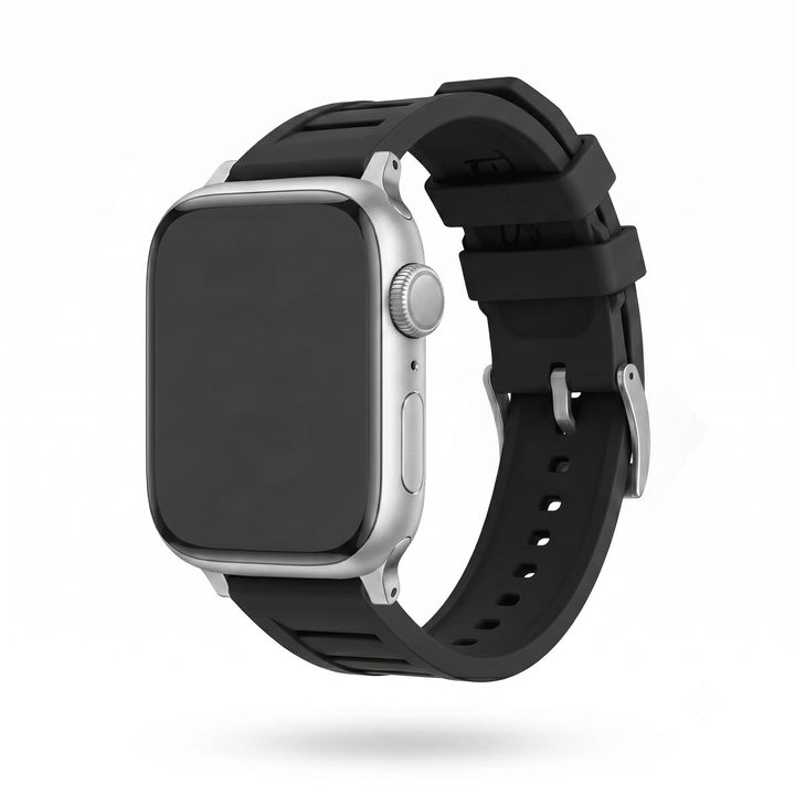 Shark Gill Rubber Band – For Apple Watch - Black - BluShark Straps
