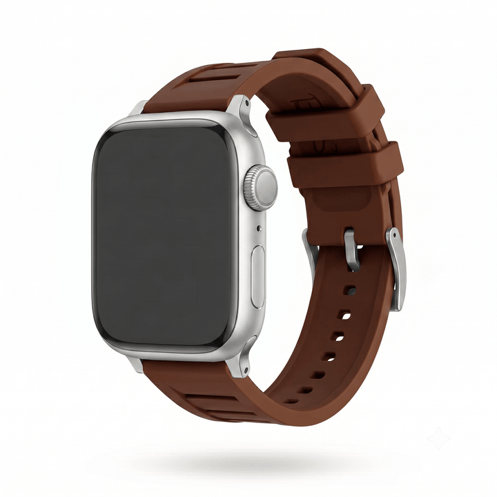Shark Gill Rubber Band – For Apple Watch - Brown - BluShark Straps