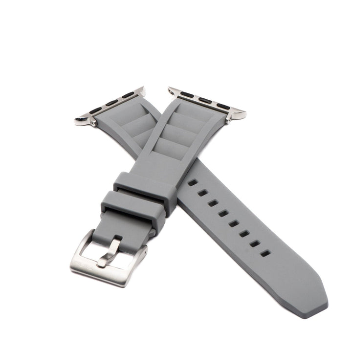 Shark Gill Rubber Band – For Apple Watch - Gray - BluShark Straps