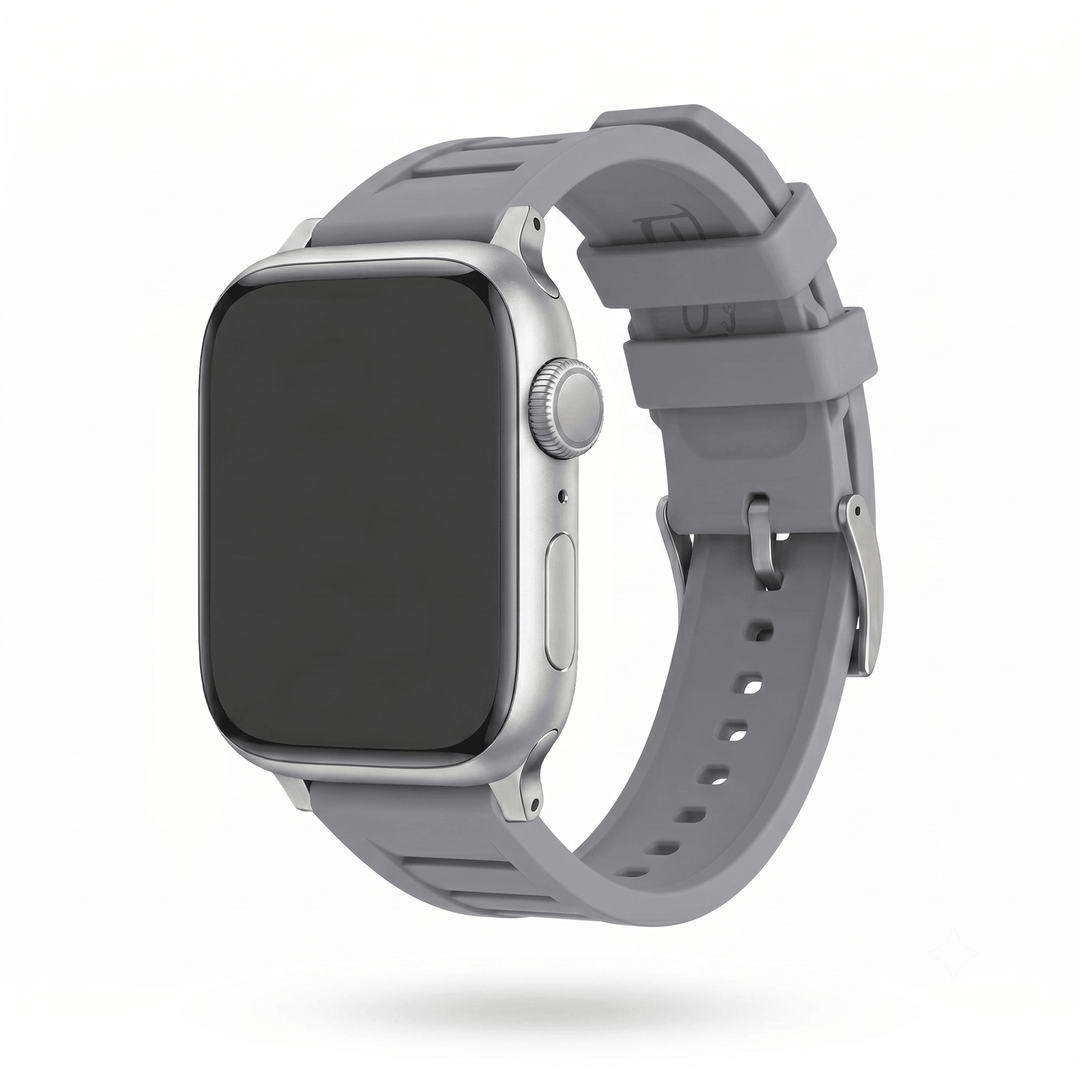 Shark Gill Rubber Band – For Apple Watch - Gray - BluShark Straps